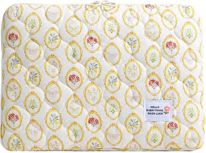 14 Inch Laptop Sleeve Floral Pattern Case Bag For Office Travel College Women - Image 1